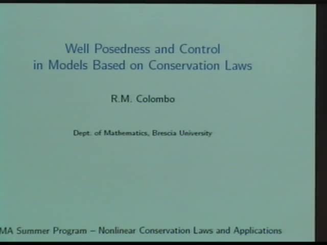 Well posedness and control in models based on conservation laws Thumbnail