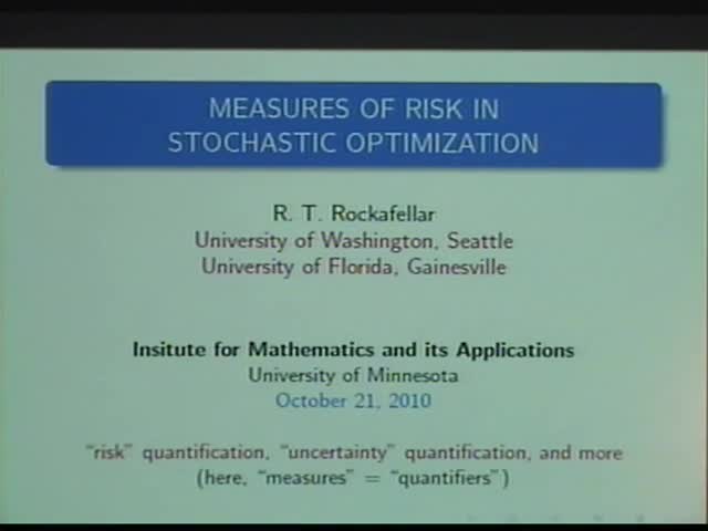 Measures of risk in stochastic optimization Thumbnail