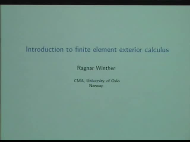 Introduction to finite element exterior calculus  Thumbnail