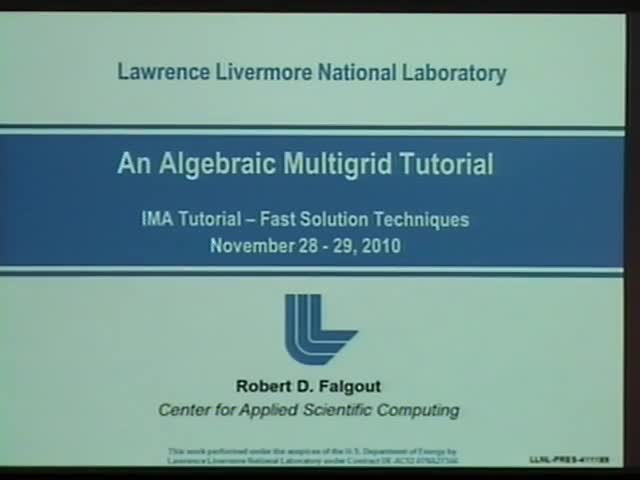 An algebraic multigrid tutorial Thumbnail