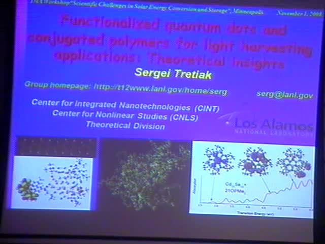 Functionalized quantum dots and conjugated polymers for
light harvesting applications: Theoretical insights Thumbnail