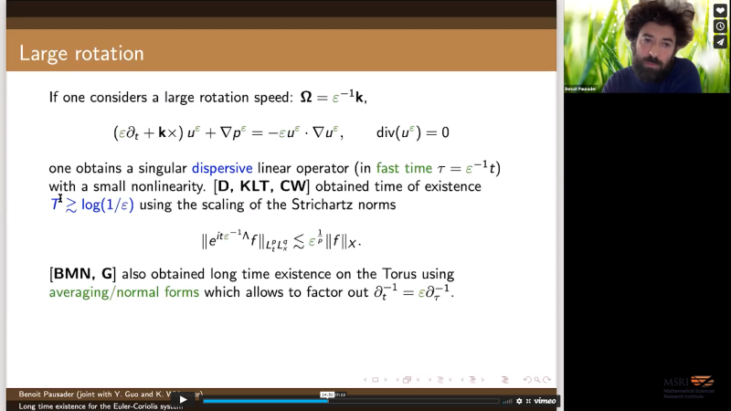 Long time existence for the Euler-Coriolis system Thumbnail