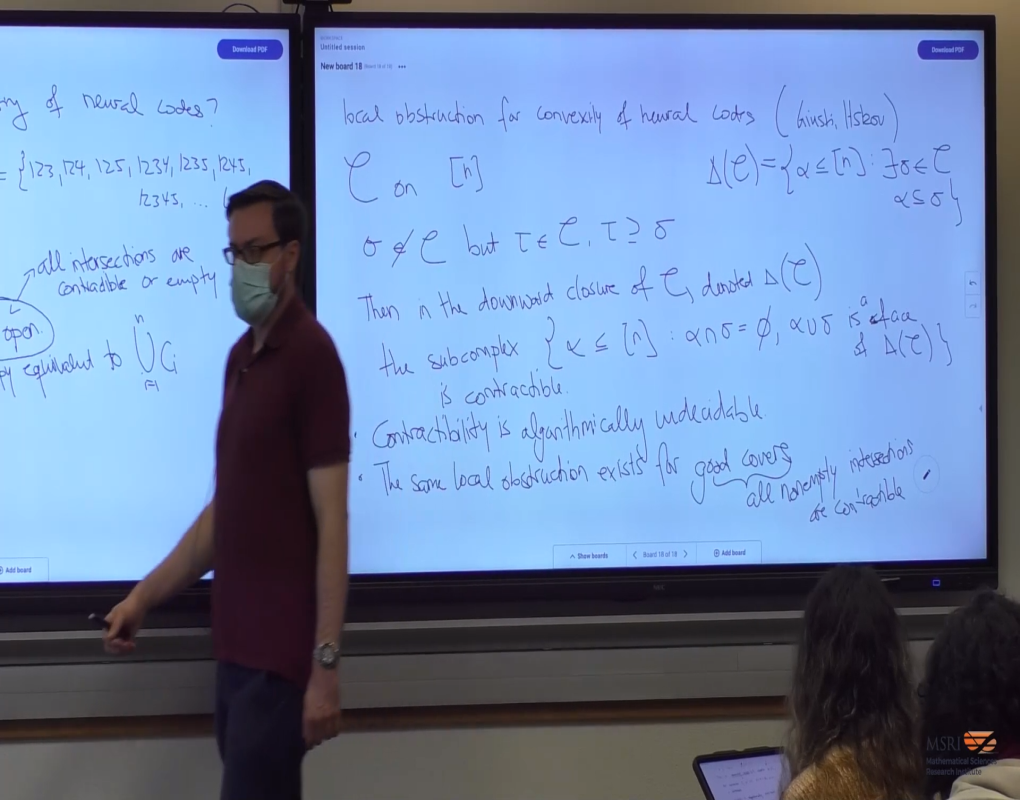 Topological Methods For The Discrete Mathematician: Intersection Patterns in Combinatorics, Geometry, and Topology Pt VII Thumbnail