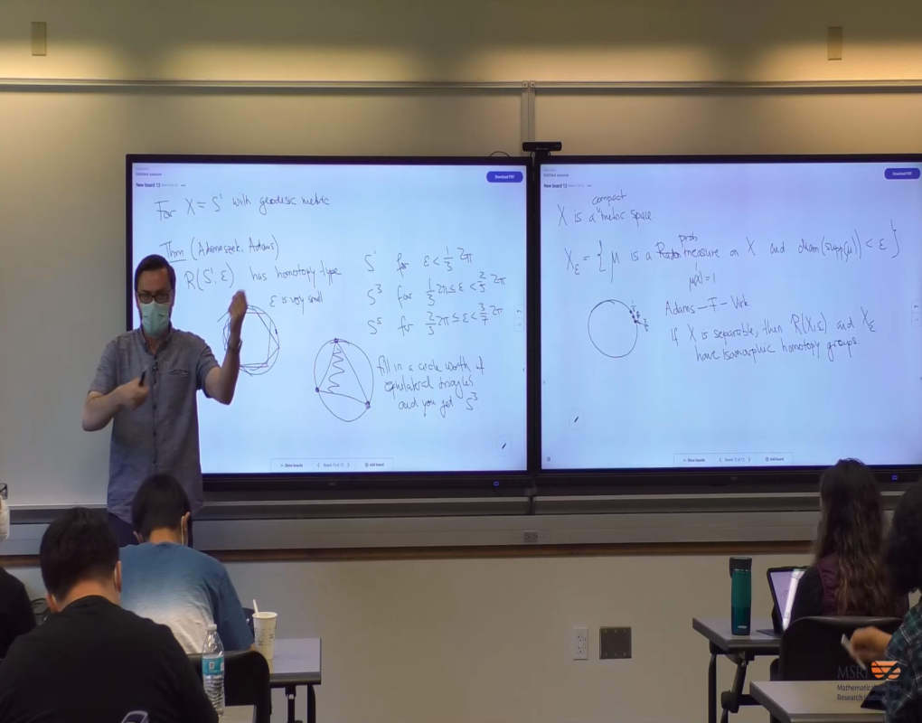 Topological Methods For The Discrete Mathematician: Intersection Patterns in Combinatorics, Geometry, and Topology Pt VIII Thumbnail