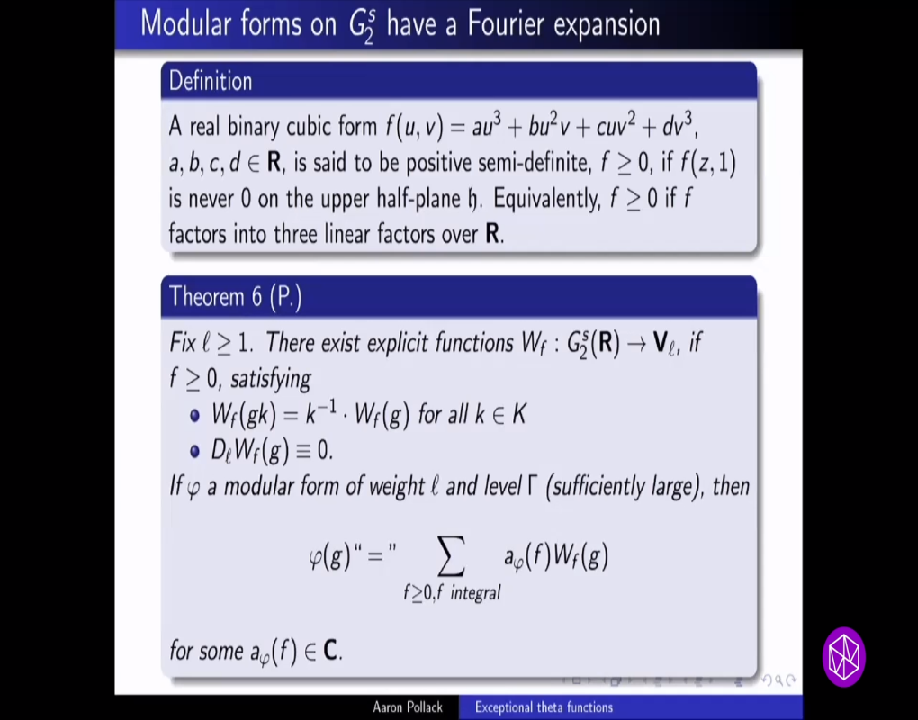 Algebraic Cycles, L-Values, and Euler Systems "Shimura Varieties and L-Functions" Topical Workshop: Exceptional Theta Functions Thumbnail