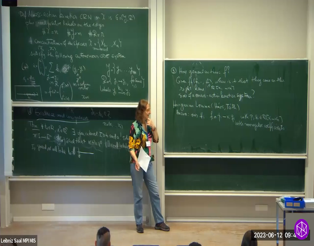 Algebraic Methods For Biochemical Reaction Networks (Leipzig, Germany) Summer School: "Reaction Networks: Definition, ODE, Mass-Action Kinetics" Thumbnail