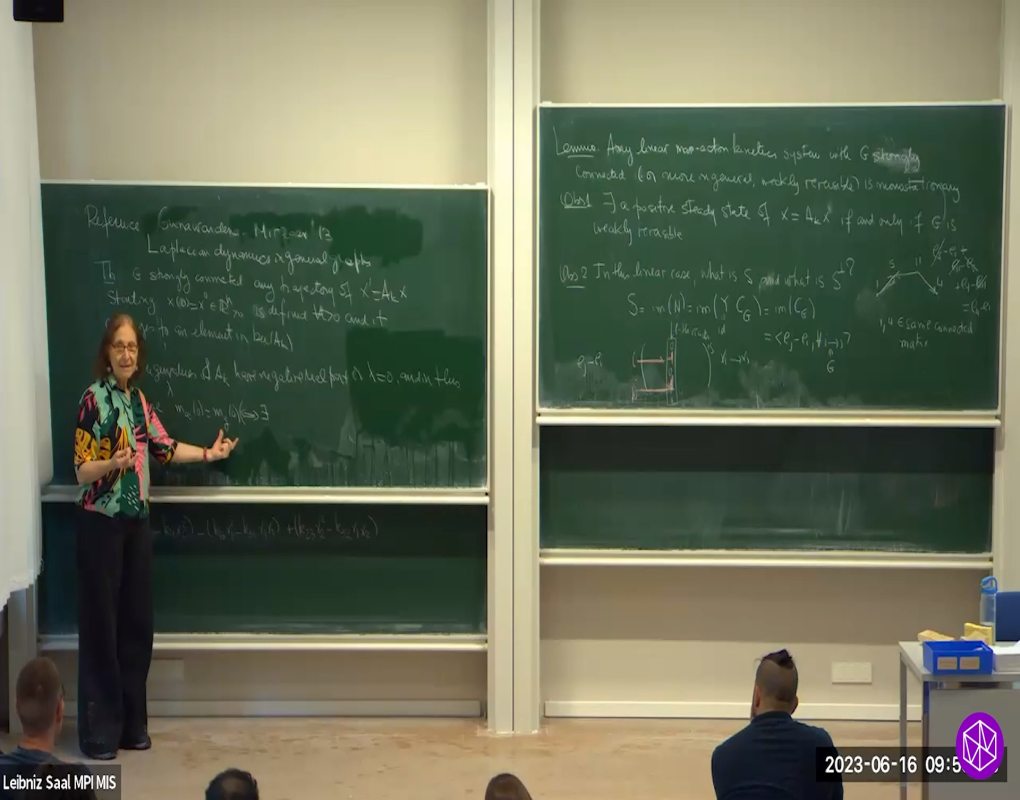 Methods For Biochemical Reaction Networks (Leipzig, Germany) Summer School: Linear Networks. Complex Balanced Steady States. Thumbnail