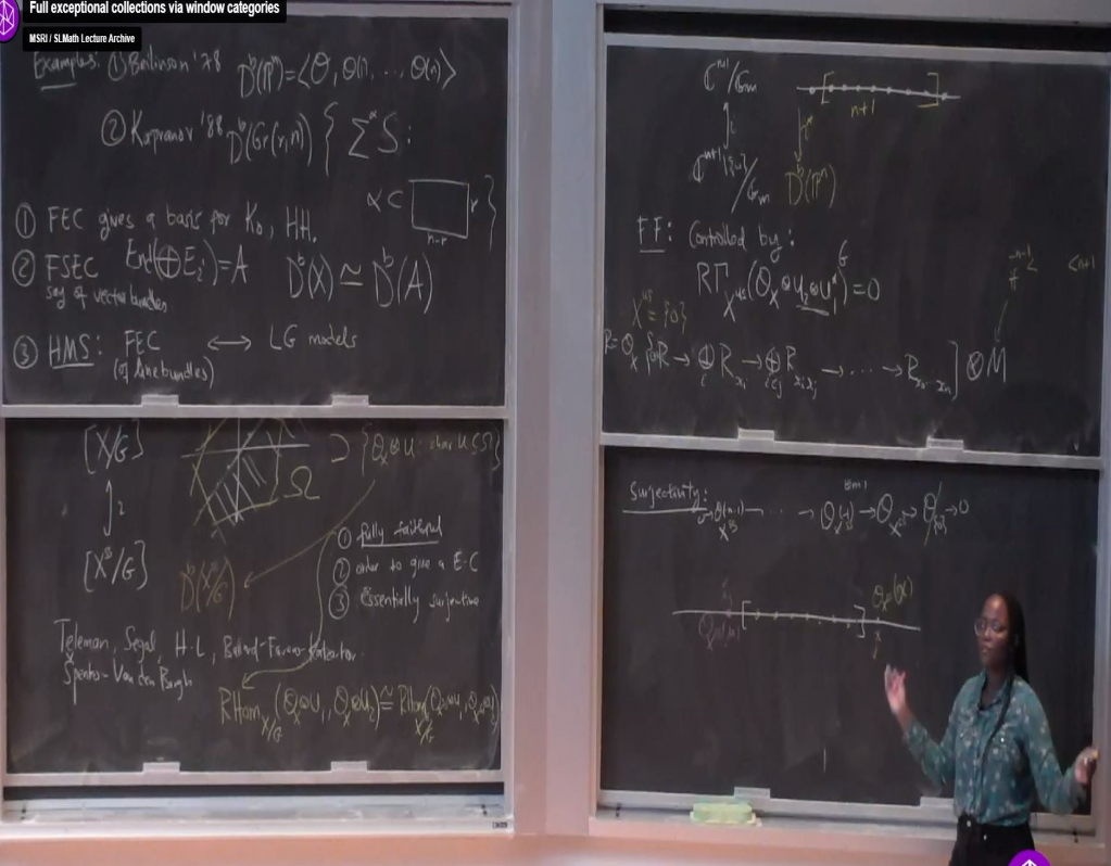 Introductory Workshop: Noncommutative Algebraic Geometry: "Full exceptional collections via window categories" Thumbnail