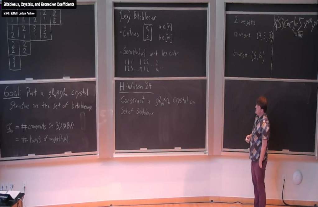Advances in Lie Theory, Representation Theory, and Combinatorics: Inspired by the work of Georgia M. Benkart: "Bitableaux, Crystals, and Kronecker Coefficients" Thumbnail