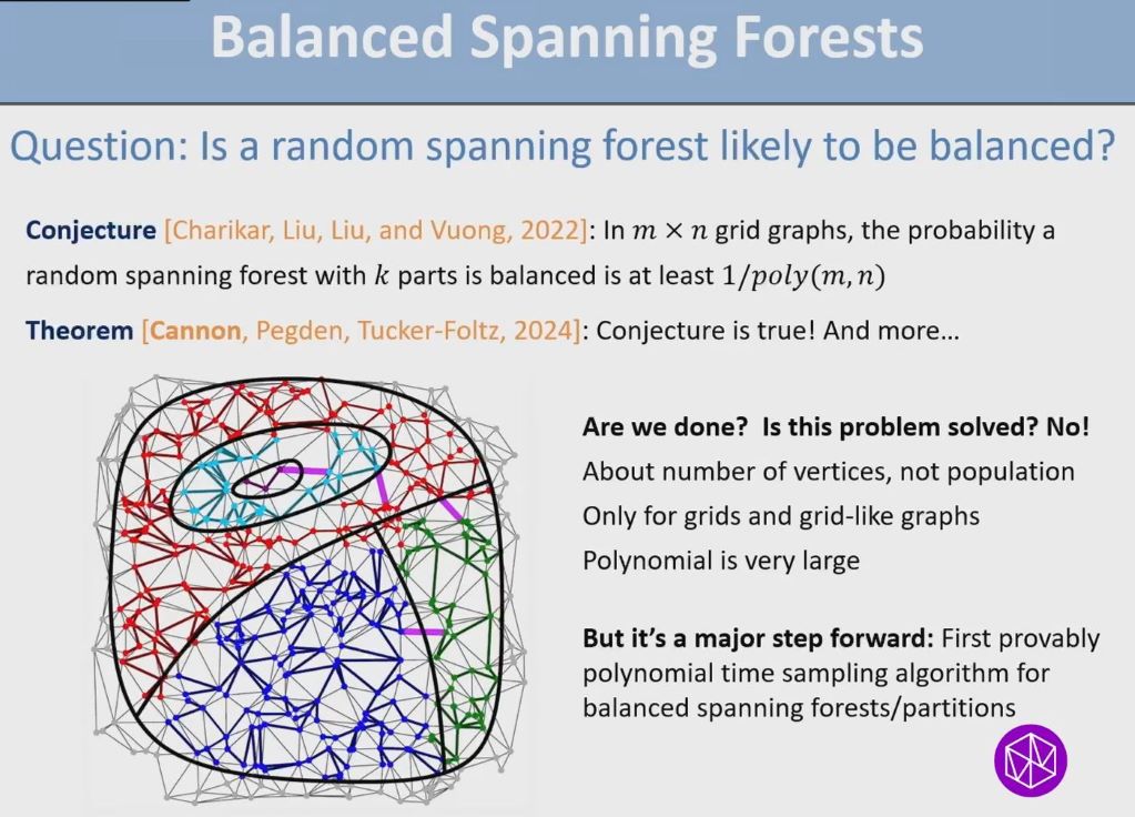 Introductory Workshop: Probability and Statistics of Discrete Structures: Random Sampling of Connected Balanced Graph Partitions Thumbnail