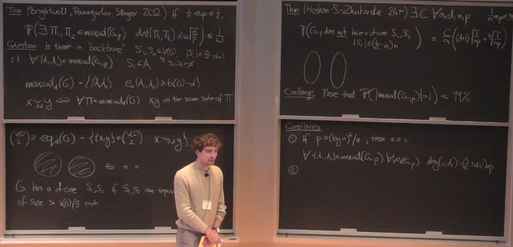 Introductory Workshop - Graph Theory: Extremal, Probabilistic and Structural: Stability of large cuts in random graphs Thumbnail