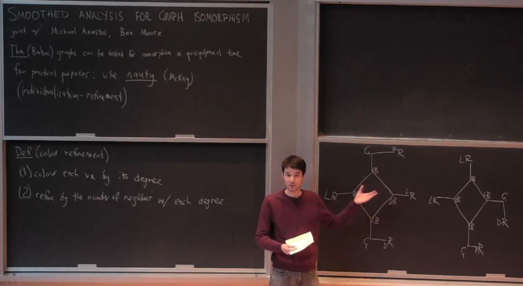 Introductory Workshop - Graph Theory: Extremal, Probabilistic and Structural: Smoothed analysis for graph isomorphism Thumbnail