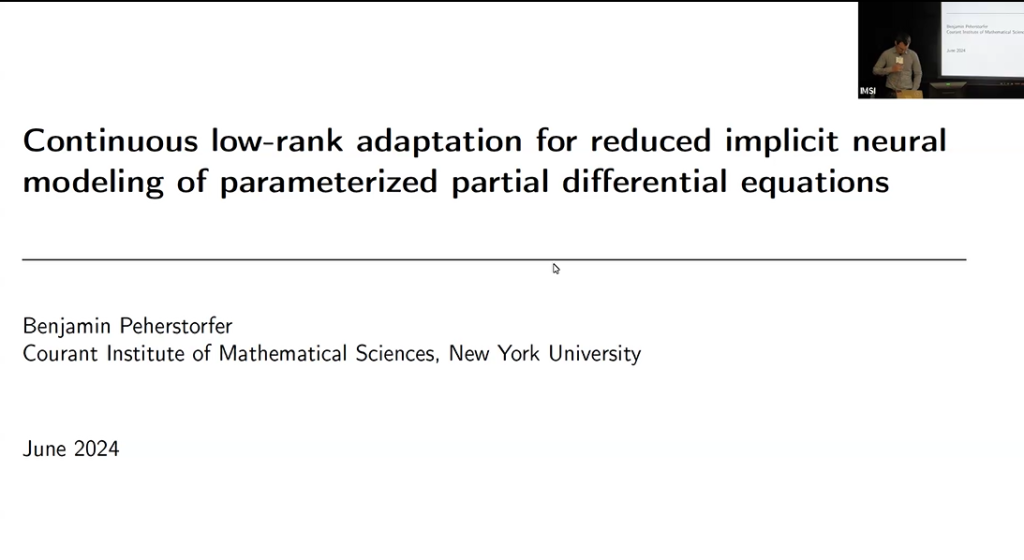 Continuous low-rank adaptation for reduced implicit neural modeling of parameterized partial differential equations Thumbnail
