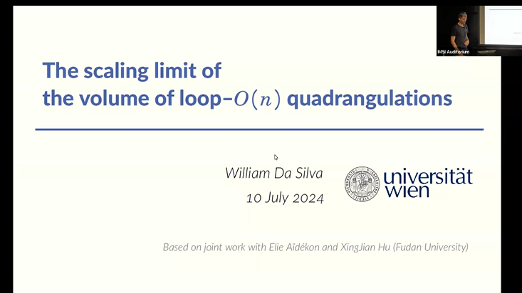 The scaling limit of the volume of loop-O(n) quadrangulations Thumbnail