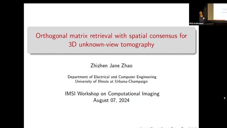 Orthogonal matrix retrieval with spatial consensus for 3D unknown-view tomography Thumbnail