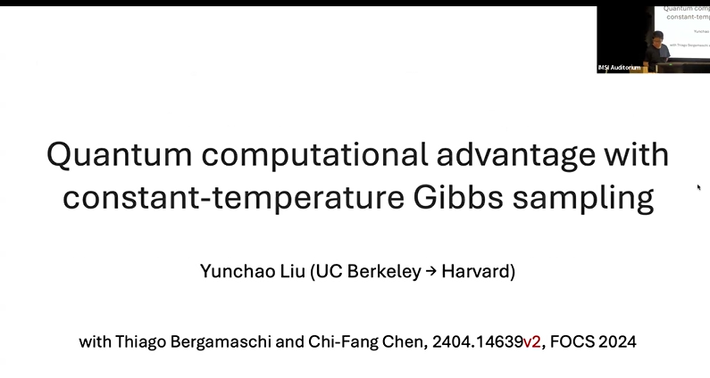 Quantum computational advantage with constant-temperature Gibbs sampling Thumbnail