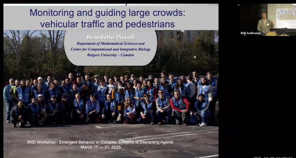 Monitoring and guiding large crowds: vehicular traffic and pedestrians Thumbnail