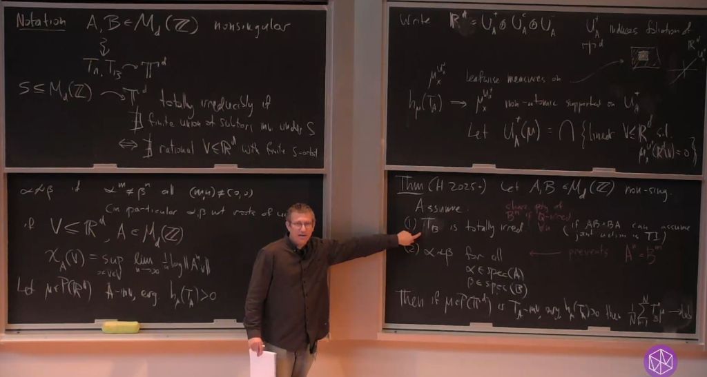 Hot Topics: Interactions between Harmonic Analysis, Homogeneous Dynamics, and Number Theory: Toral endomorphisms and equidistribution Thumbnail