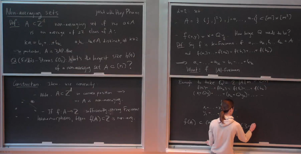 Algebraic and Analytic Methods in Combinatorics: Non-averaging sets Thumbnail