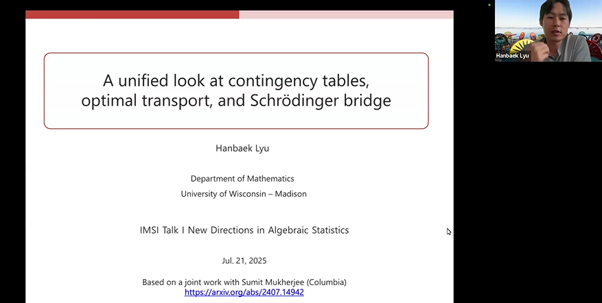 A unified look at contingency tables optimal transport and Schrödinger bridge Thumbnail