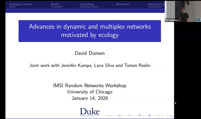 Advances in dynamic and multiplex network modeling motivated by ecology Thumbnail